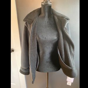 New WITH tags - JW Anderson for Uniqlo faux Sherpa Motorcycle Jacket